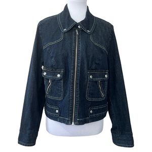 NWOT Vintage Y2K Lane Bryant Dark Wash Denim Jacket